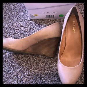 Taupe Nine West wedges